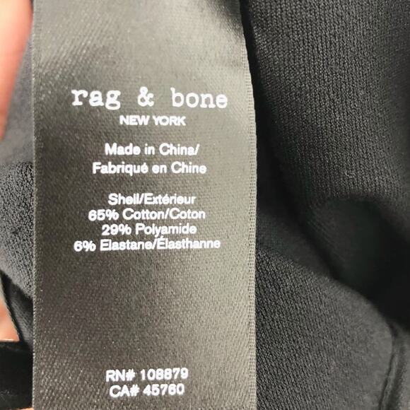 RAG & BONE Women's Rebecca Cotton Pants 0 High Rise Skinny Slim Fit Zip Hem NWT - Picture 10 of 11